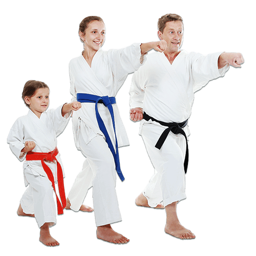 Martial Arts Lessons for Families in Austin TX - Man and Daughters Family Punching Together